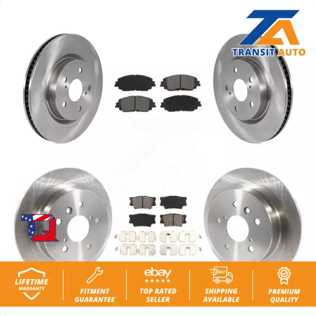 Disc Brake Rotors And Semi-Metallic Pads Front Rear Kit For Toyota Camry