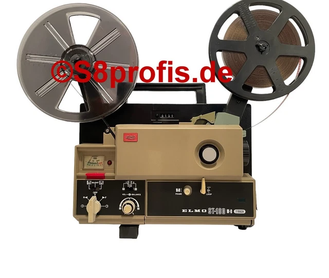 Proyector de película Super 8 Elmo ST 180 M-O, proyector de película sonora, 2 años de garantía