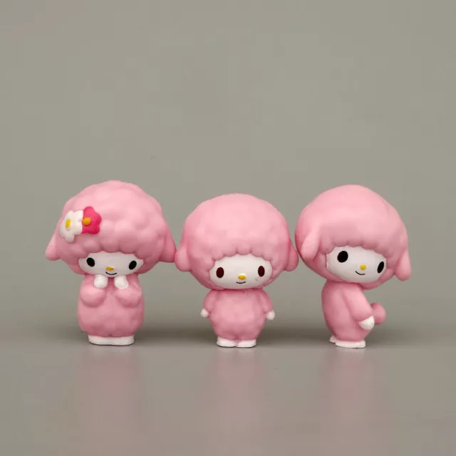 NEW 6pcs Cute My Melody Sweet Pink Sheep Figure Toy Figurine Cake Toppers Decor 2