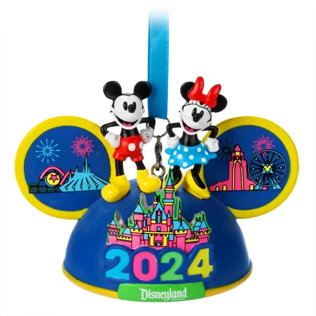 DISNEY PARKS 2024 Disneyland Mickey & Minnie LightUp Ear Hat Ornament