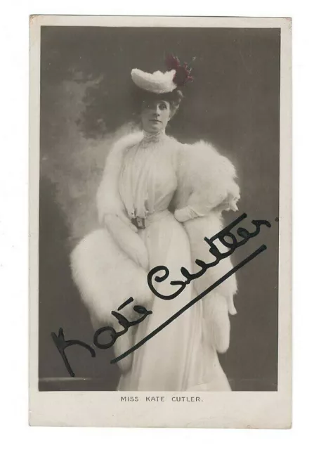 Kate Cutler Signed Postcard Photo Early 1900s / Actress Autographed