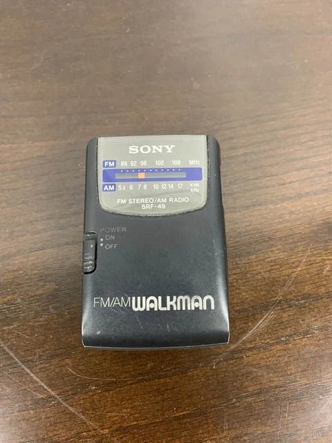 Walkman sport Sony SRF-88 jaune fonctionnel avec tuner AM/FM