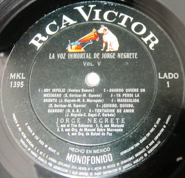 Jorge Negrete - Vol. V LP Comp Vinyl Schallplatte 198349 2