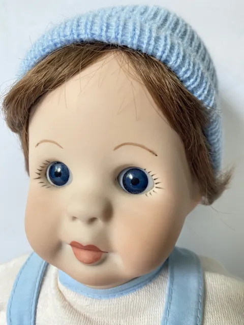 Marjorie Spangler 17 1/2” Tall Doll Boy Porcelain 1981 #73 Very Nice! Blue Eyes 2