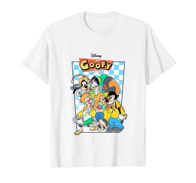 DISNEY A GOOFY Movie Iconic Group Shot Big Chest Poster T-Shirt £17.06 ...