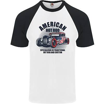 American Hot Rod Hotrod Enthusiast Car Mens S/S Baseball T-Shirt
