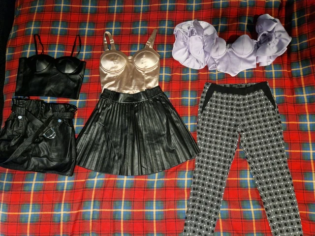 Gonne da donna in pelle, oh polly corsetto top, body, jeans, pacchetto grande taglia 8