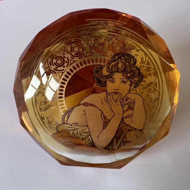 ANCIEN VIDE POCHE EN VERRE BULLE CONTEMPORAIN signé MW EUR 199,00