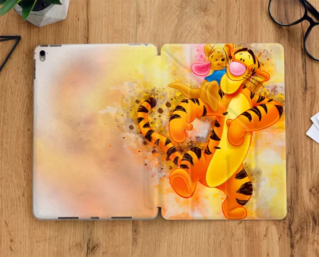 Tigger watercolor iPad case with display screen for all iPad models