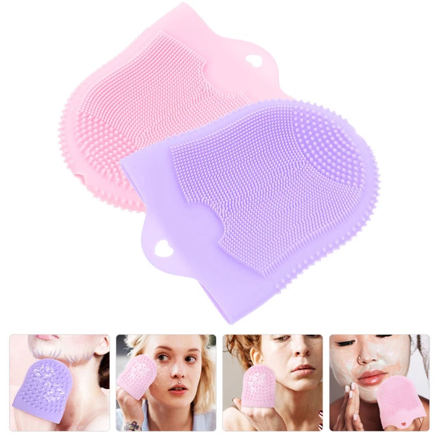 2 Pcs Spazzola Lava Viso Massaggio Detergente Finger Cots Scrub Viso Pulizia