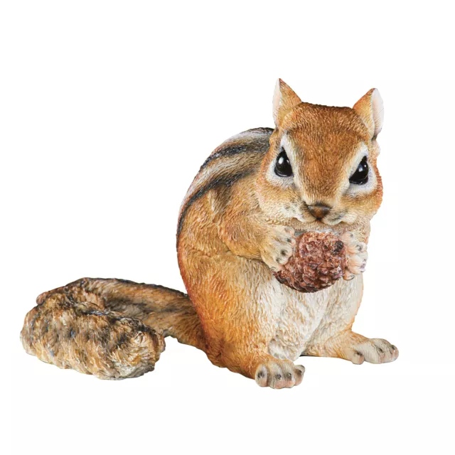 Hand-Painted Hungry Chipmunk Yard Figurine