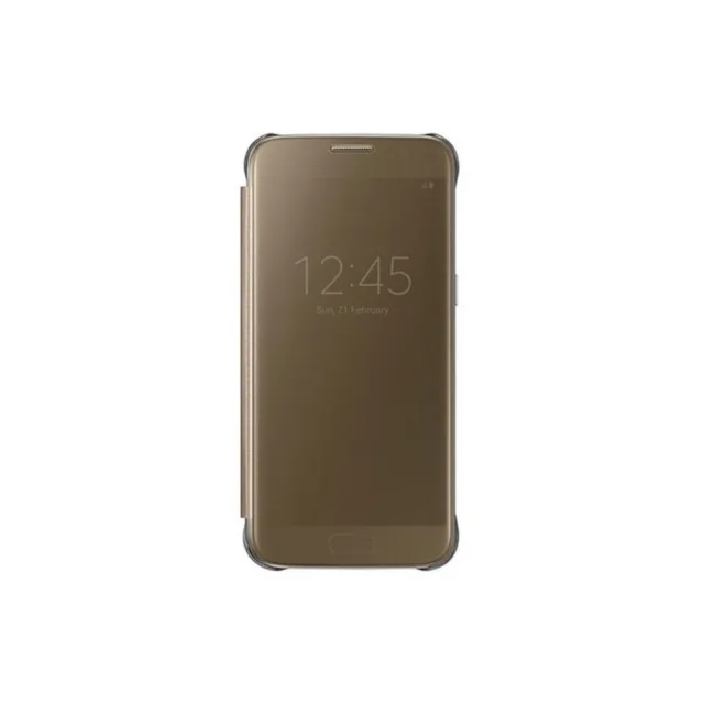 Samsung Custodia originale Clear View Flip Cover a Libro Oro per Galaxy S7 G930F