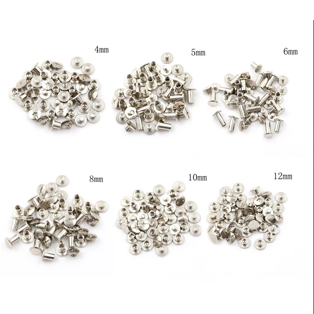 20PCS Nickel Binding Chicago Screws Nail Rivets Album Craft 5x6mm Useful#w#