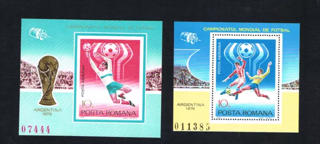 Rumanien 1978 Block 149/50 Fussball WM schon Postfrisch