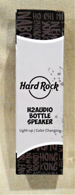 Hard Rock Cafe H2 Light Up Color Changing Bluetooth Audio Speaker Water Bottle