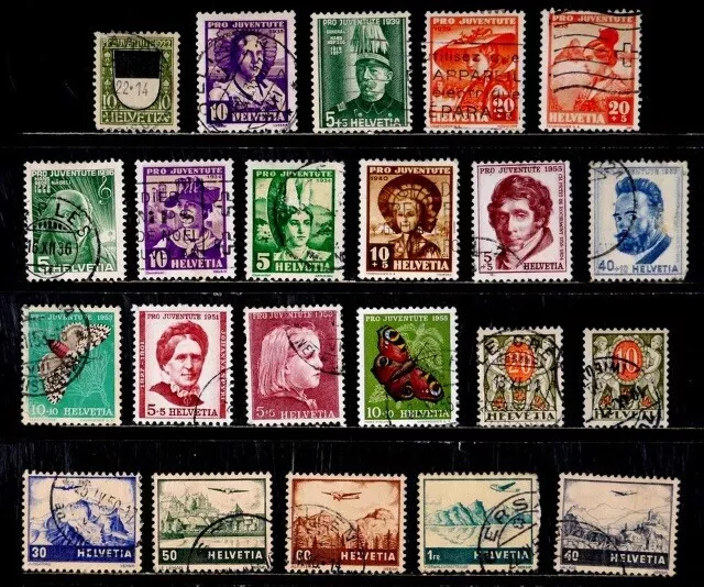 SWITZERLAND: CLASSIC ERA - 1950'S STAMPS SEMI POSTAL AIRMAILS  Top 201222 E