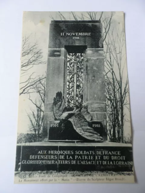 Forêt de Compiègne - Clairière de l'Armistice - Le monument offert par le Matin