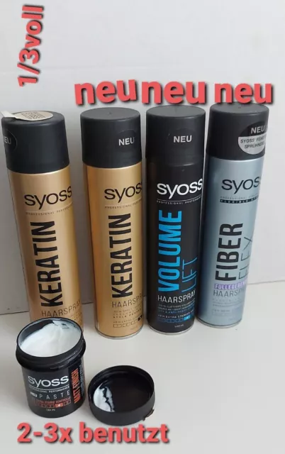 * Syoss Haarspray 3x 400ml Neu set Paket  4x Haarspray matt paste