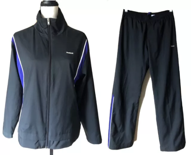 Vintage Reebok Track Suit 2 Pc Set Windbreaker Jacket L, Pants M