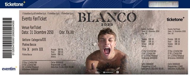 Biglietti (E-Ticket) Concerto Blanco San Siro 20/07/2023