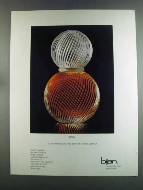 1982 Bijan Cologne Ad - Not Every Man Will Be Wearing