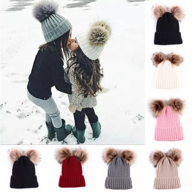 Cute Toddler Kids Girl&Boy Baby Infant Winter Warm Crochet Knit Hat Beanie Cap