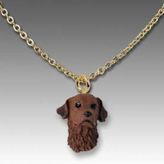 Dog on Chain CHESAPEAKE BAY RETRIEVER Resin Dog Necklace...Clearance Priced
