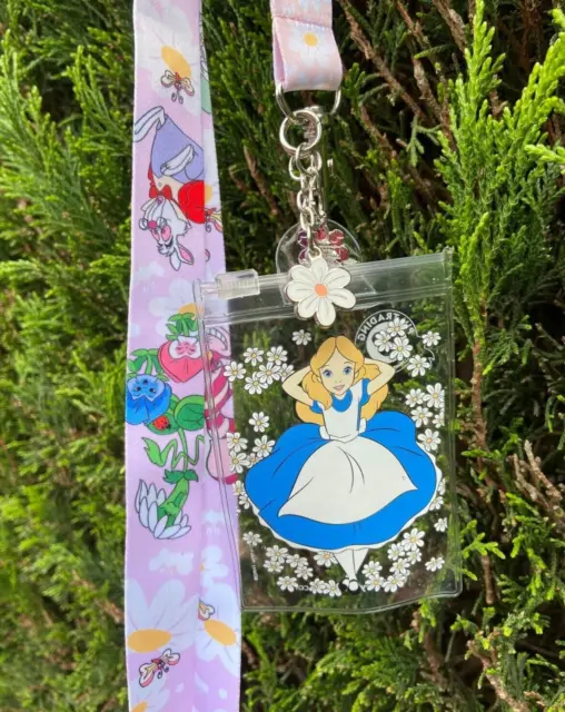 Laniere Disney Alice + Pochette + Charms OE 2024 Disneyland Paris