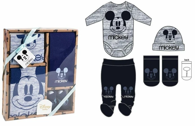 Disney Mickey bébé nouveau-né body leggings chapeau et chaussettes ensemble