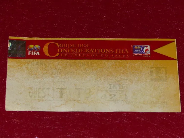[Collection Sport Foot] Ticket France / Turquie 26 Juin 2003 1/2 Finale Cc Fifa