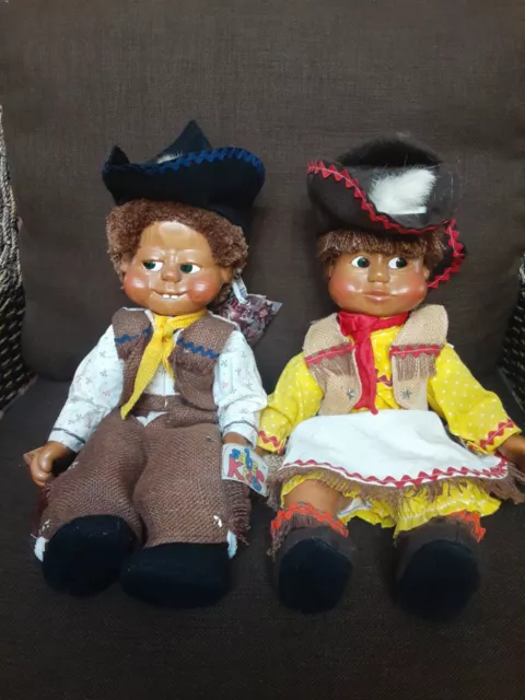 Vintage NABER KIDS Doll Lot of 2 1988 Sissi #1960 Walter #944 Signed COD Wood