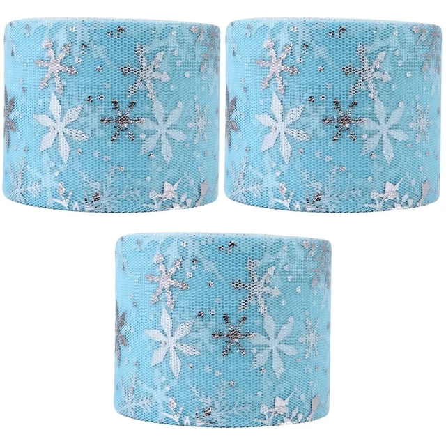3 Sets Tüll Stoff Rollen Stuhl Schärpe Rollen Hochzeit Tüll Rollen 4