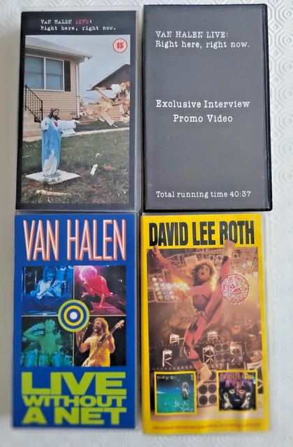 VAN HALEN, DAVID Lee Roth 80's Metal VHS x4 - Job Lot £8.00 - PicClick UK