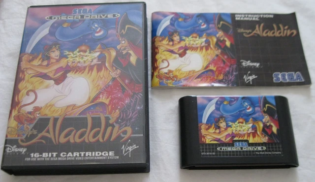 Jeu ALADDIN Complet SEGA Megadrive - Version PAL FR, Boîte Et Notice Incluses