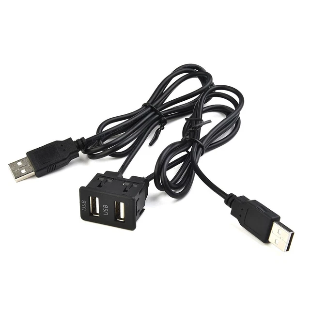 Double Tableau De Bord Voiture Avec Port USB Et Entrée AUX Intégrés - Montage Flush Pour Look Propre