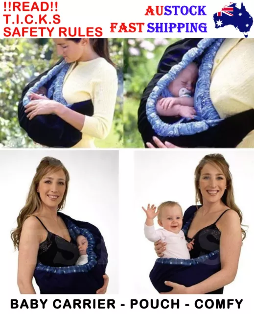 Baby Carrier Newborn Infant Sling Wrap Breastfeeding Nursing Pouch *Au Stock*