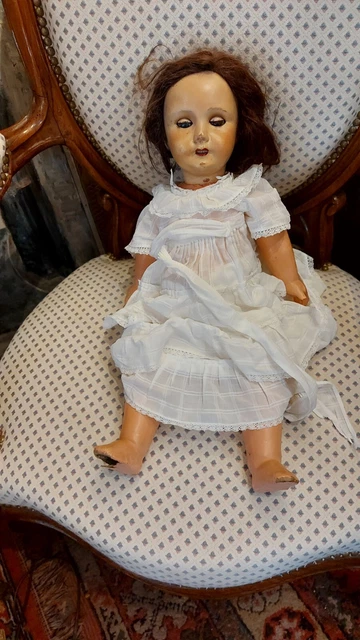 Poupée Ancienne 48 Cm Tête Biscuit Corps Français - Collection