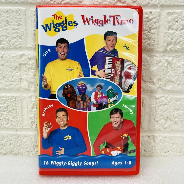 Wiggle Time THE WIGGLES: WIGGLE Time (VHS, 2000) Red Clamshell 16 Wiggly-Giggly ...