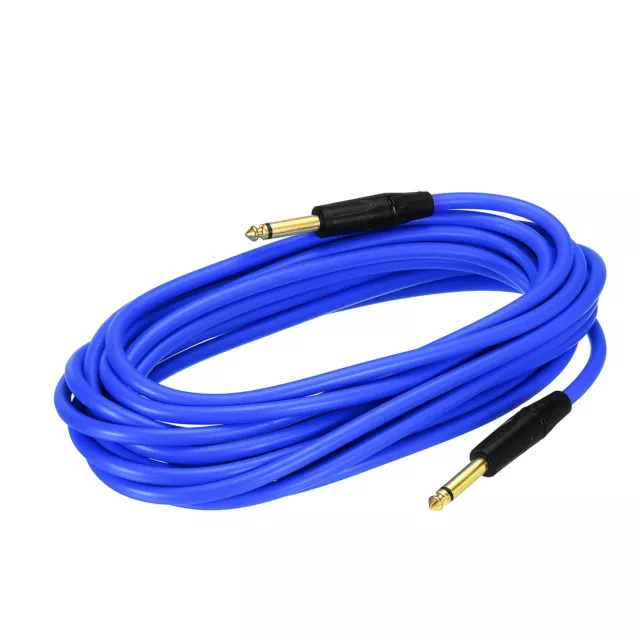 Cable para Guitarra Instrumento, 19,69 Pies 1/4" a 1/4" TRS Recto a Recto, Azul