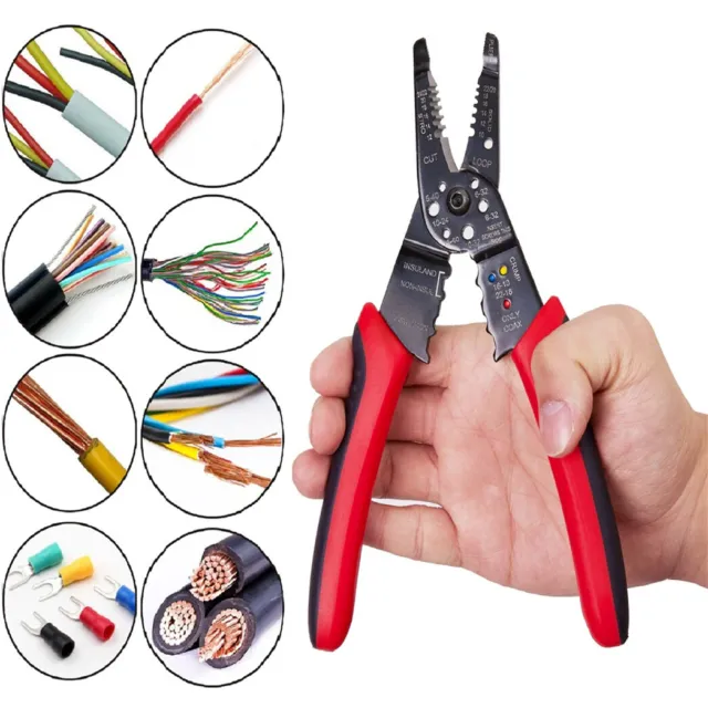 Automatic Self Adjustable Cable Wire Crimper Crimping Cutter Stripper Plier Tool