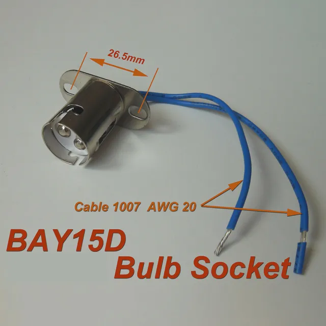 10Pcs (bay15d) Ver A For BAY15D 1157 Bayonet Light Bulb Brake Lights Socket
