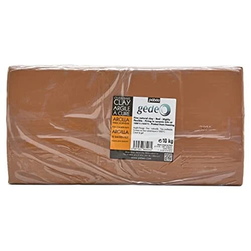 Pébéo - Gédéo Argile à Cuire Rouge Pain 10 KG - Terre Glaise Poterie Modelage...