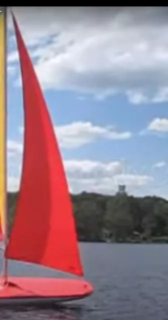 Sail -  Red Jib Sail for Sea Skimmer or DIY Projects -