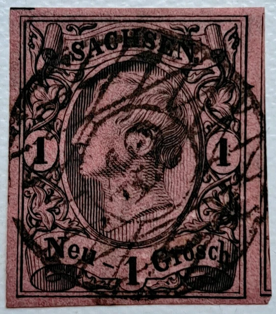 SACHSEN 1855; MiNr. 9IIb ; 1 Ngr.; BPP Befund ; N42 Mülsen St.Jacob