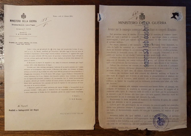 15087-Roma,Circolare A Stampa,Ministero Della Guerra:arruolamento E Congedo,1901