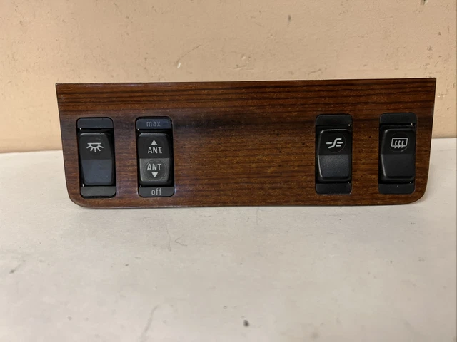 1977-1985 Mercedes W123 Center Dash Wood Trim Multi Function Switch Panel OEM