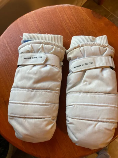 Kombi white Gore-Tex Winter Ski Snowboard Mittens Gloves Womens M