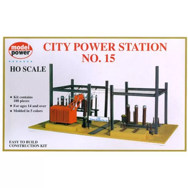 Model Power No.416: HO Scale; City Power Station No.15; Kit In New Sealed Pkg.