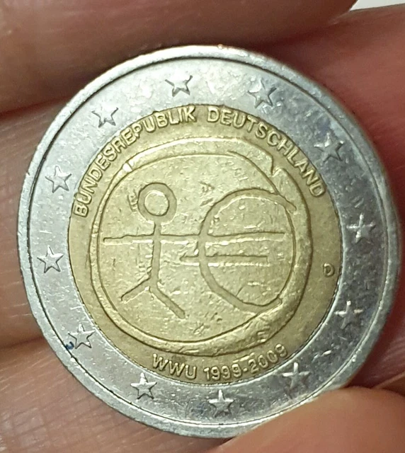 2 Euro Münze Wwu Fehlprägung Wert 2 EURO MÜNZE mit Fehlprägung Sammlerstück Strichmännchen (WWU 1999-2009