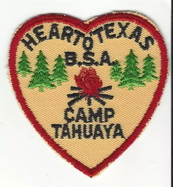 Camp Tahuaya Heart O Texas Council Scout Patch - OA Huaco 327 Waco TX